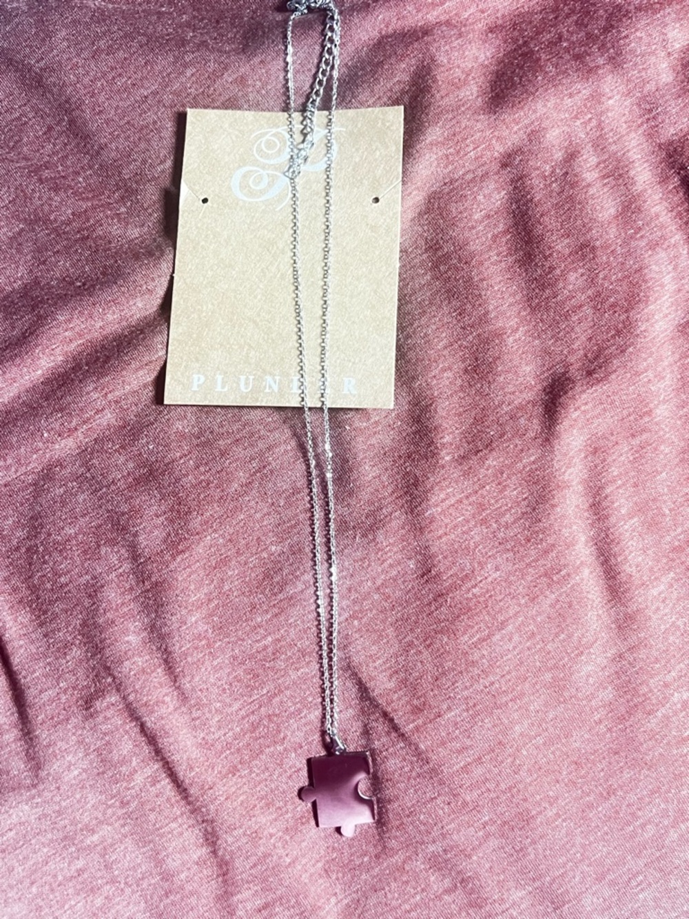 Plunder Silver Puzzle Piece Necklace